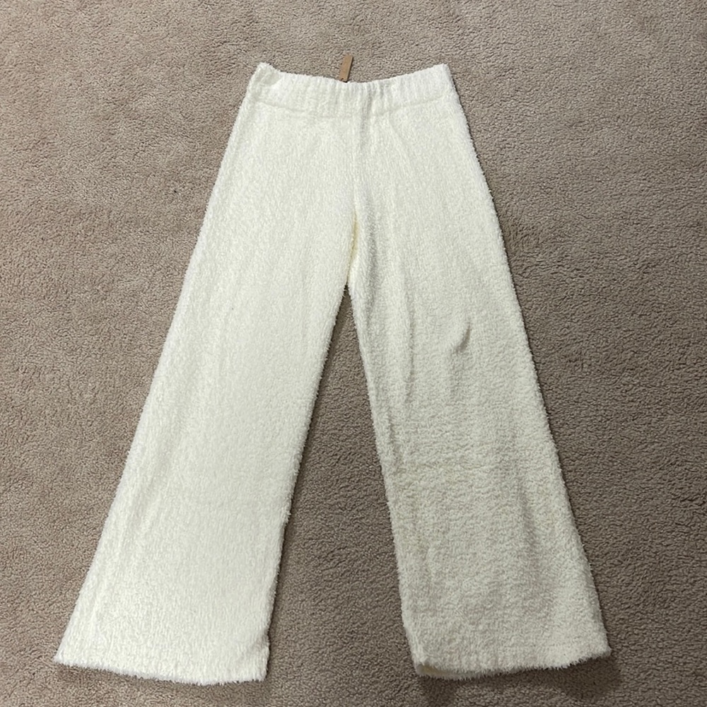 Skims Cozy Knit Pants- color Bone Size L/XL